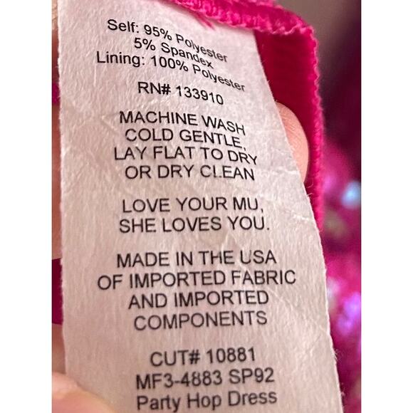 Show Me Your Mumu Party Hop Pink Disco Sequins Mini Dress M NWT - Picture 6 of 9